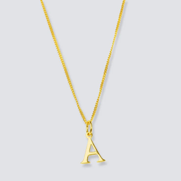 14K GOLD LETTER INITIAL NECKLACE