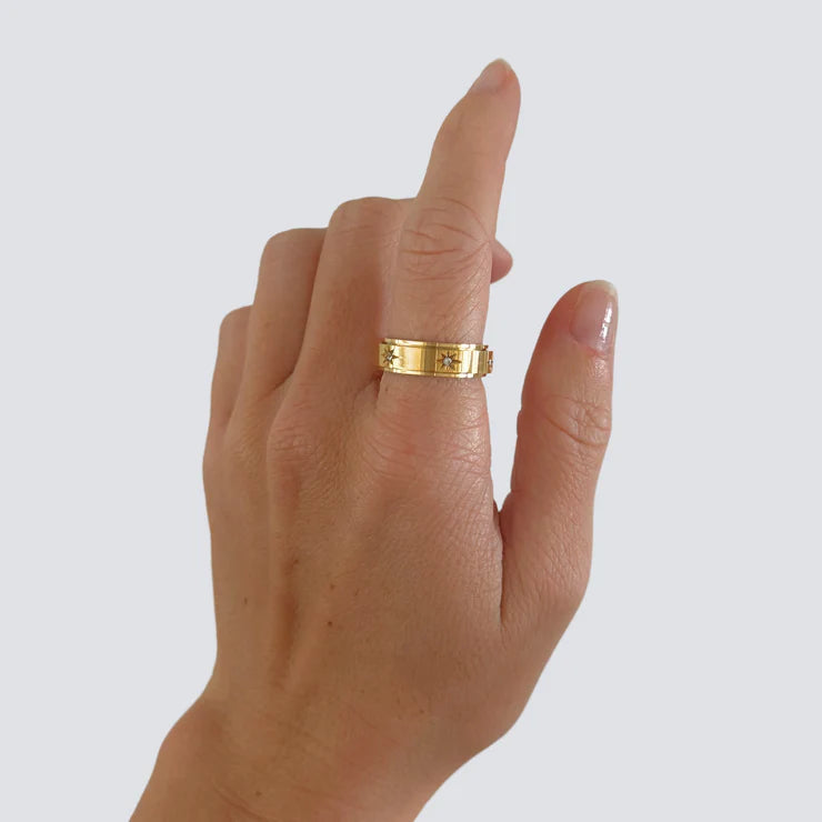 STAR FIDGET RING | GOLD