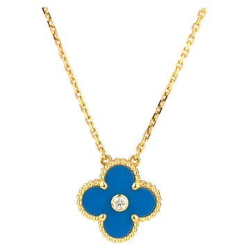 Clover Necklace Gold Diamond