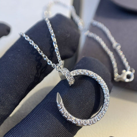 JUSTE NECKLACE SILVER DIAMONDS