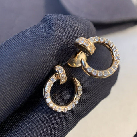 Juste Earrings Gold Diamonds