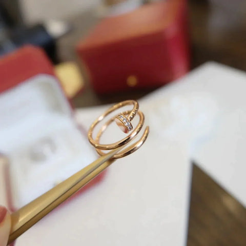 JUSTE RING 1.8MM PINK GOLD DOUBLE ROW