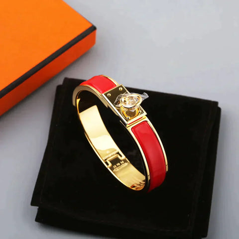 H RING LOCK BRACELET 12MM RED