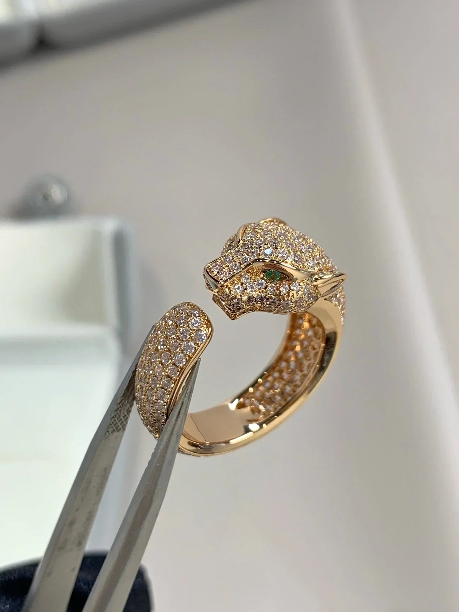 PANTHERE PINK GOLD DIAMOND RING