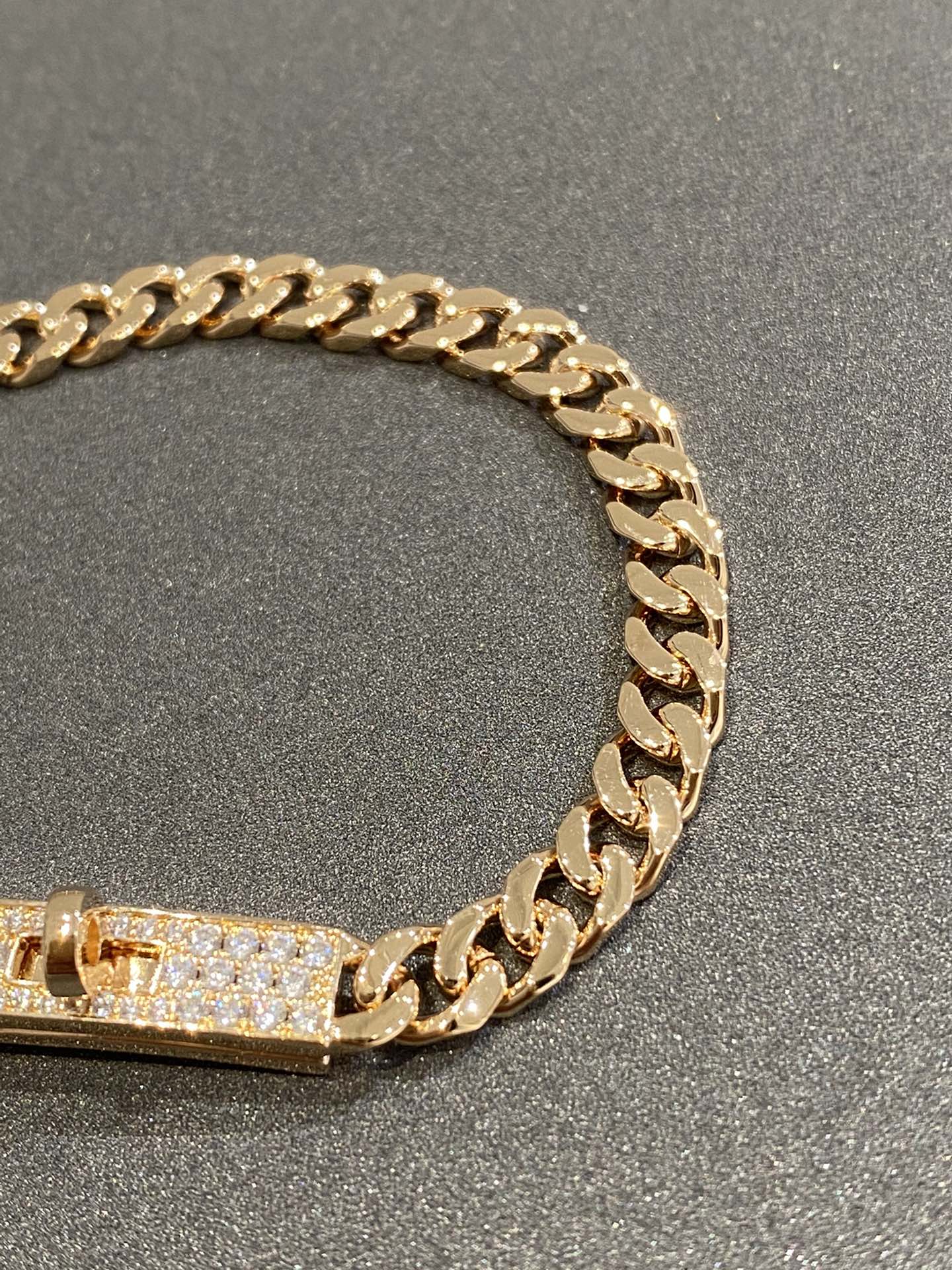 KELLY CHAIN PINK GOLD DIAMONDS BRACELET