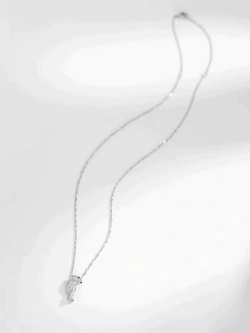 PANTHERE PENDANT SILVER DIAMOND NECKLACE