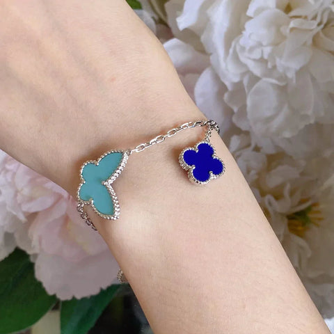 LUCKY SPRING SILVER BRACELET 4 MOTIFS