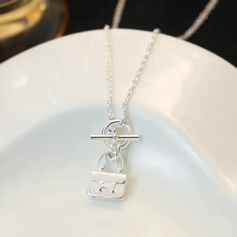 POP H PEDANT SILVER NECKLACE