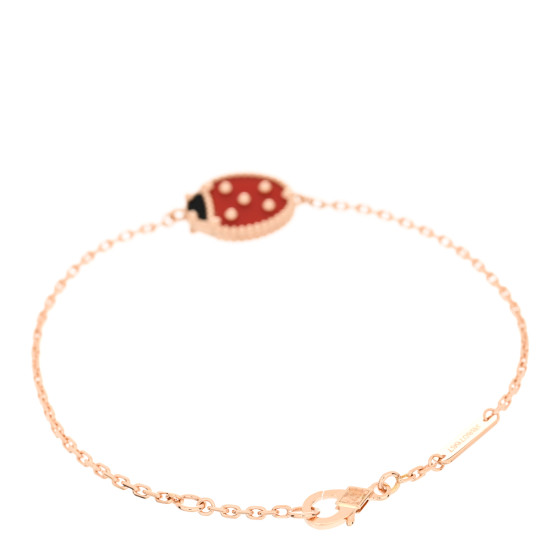 LUCKY SPRING CLOSED WINGS BUG PINK GOLD BRACELET