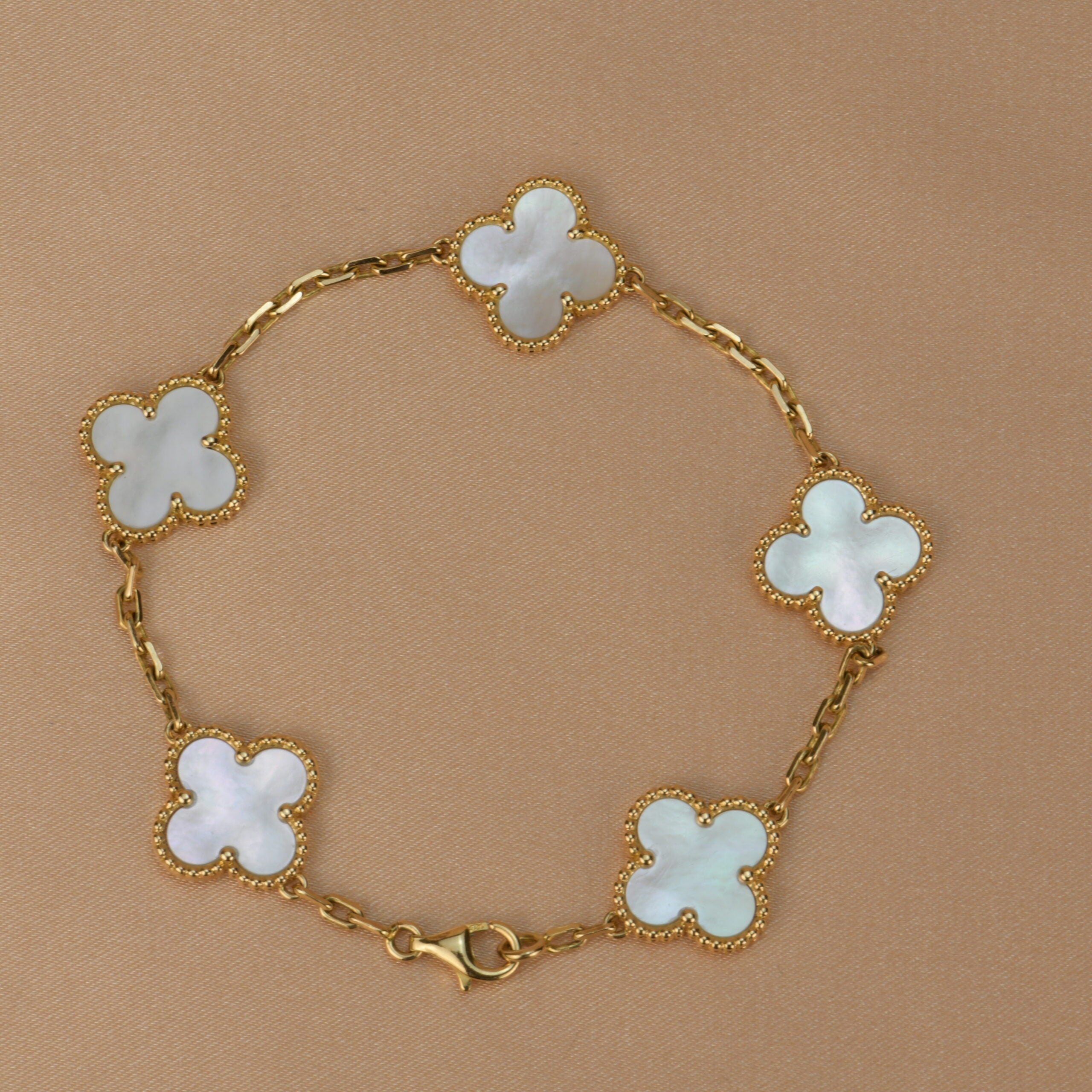 Clover Bracelet 5 Motifs Mop