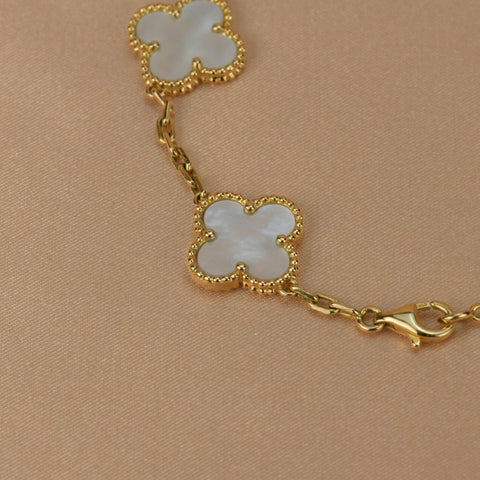 CLOVER BRACELET 5 MOTIFS MOP