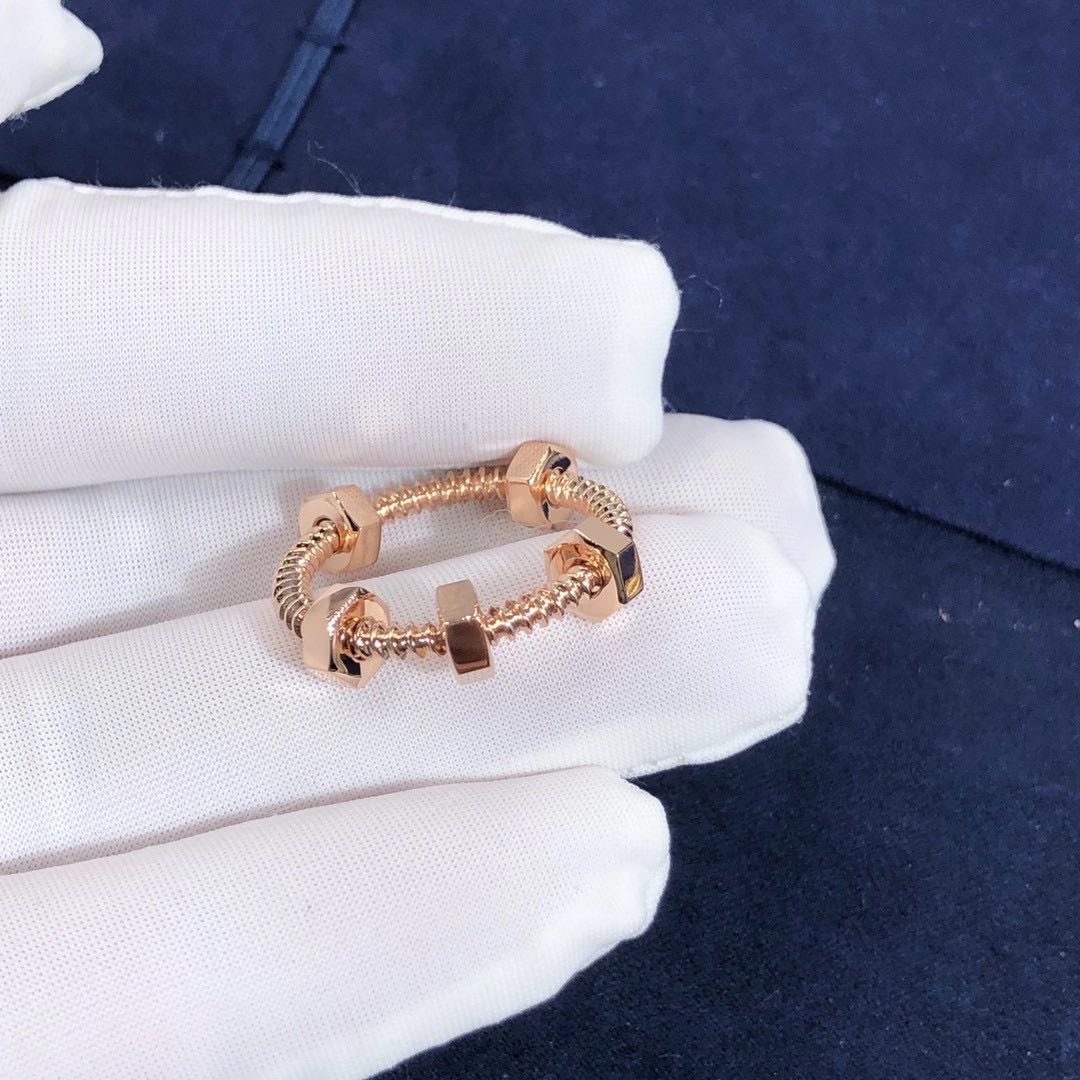 NUTS AND BOLTS PINK GOLD RING