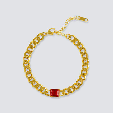 RUBY CUBAN BRACELLET