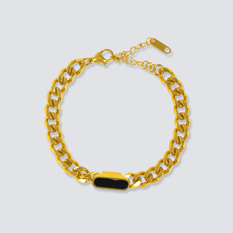 CHIARA CUBAN BRACELLET| BLACK ONYX