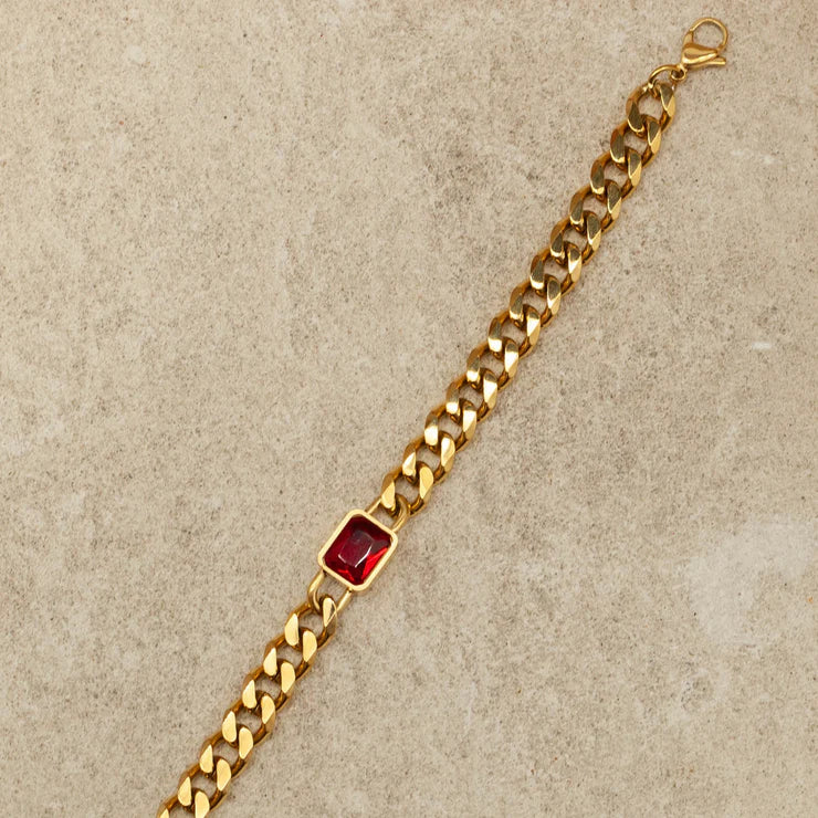 RUBY CUBAN BRACELLET