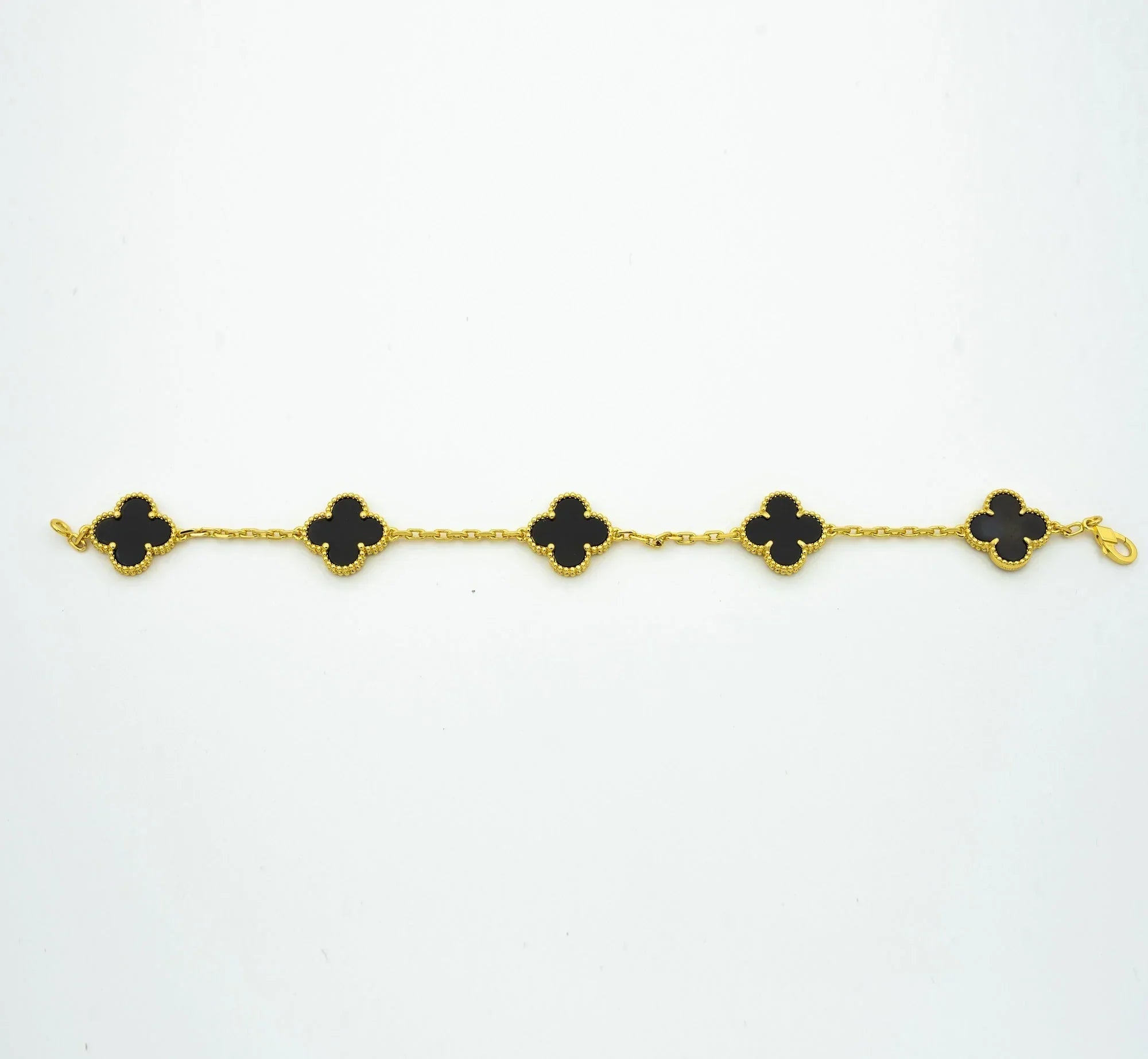 CLOVER BRACELET 5 MOTIFS ONYX