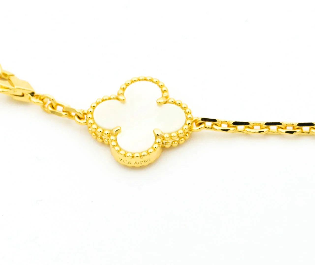 CLOVER BRACELET 5 MOTIFS ONYX MOP