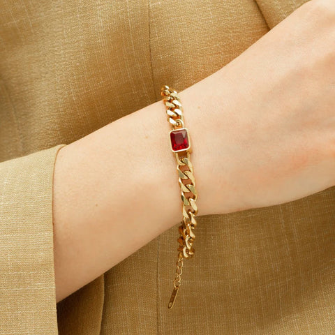 RUBY CUBAN BRACELLET