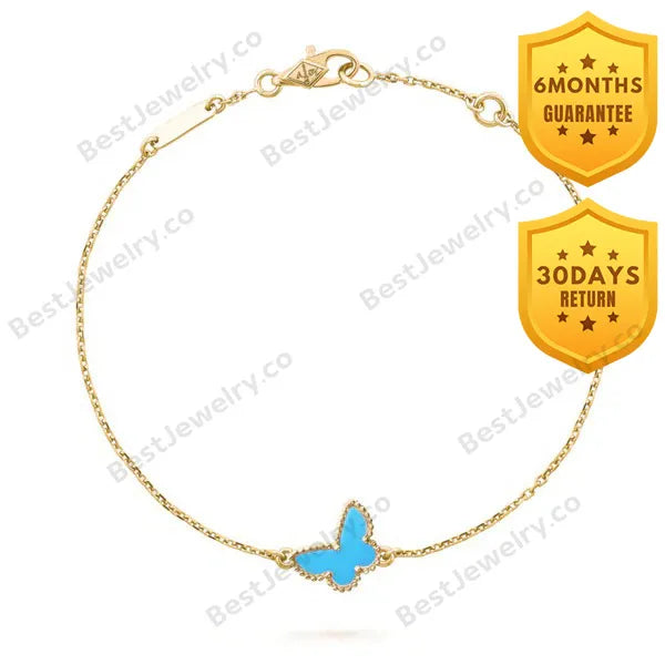 Butterfly Turquoise Gold Bracelet