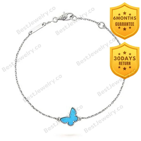 Butterfly Turquoise Silver Bracelet