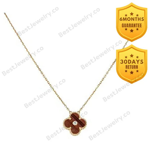 Clover Gold Carnelian Clover Necklace