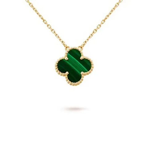 Clover Malachite Necklace