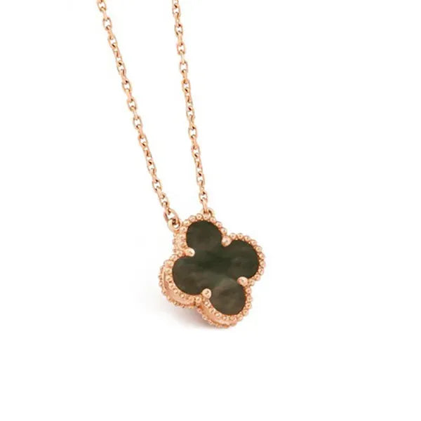 Clover Mop Pink Gold Necklace