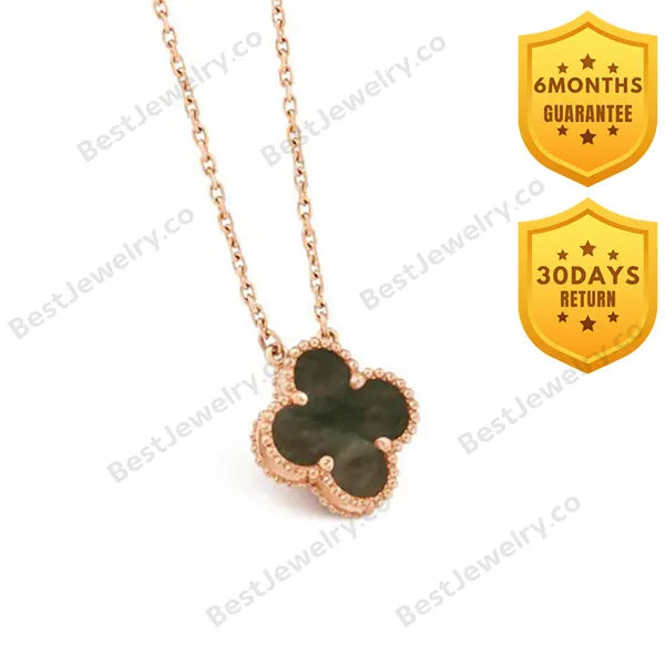 Clover Mop Pink Gold Necklace