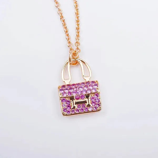 Constance Pedant Purple Diamond Necklace