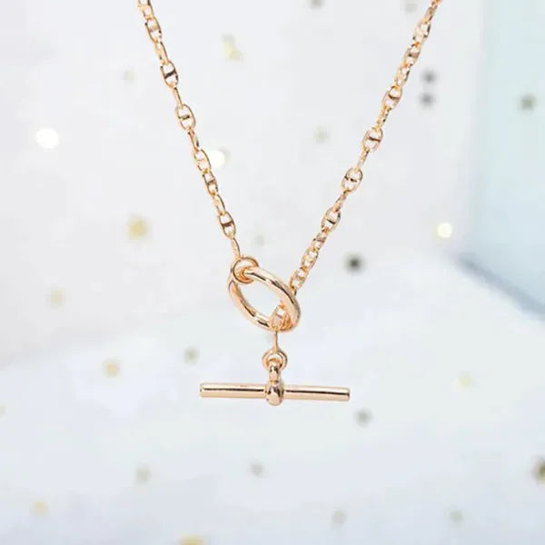 Echapee Necklace Pink Gold