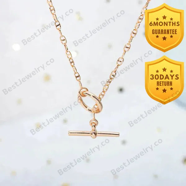 Echapee Necklace Pink Gold