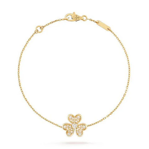 Frivole Gold Flower Diamond Bracelet