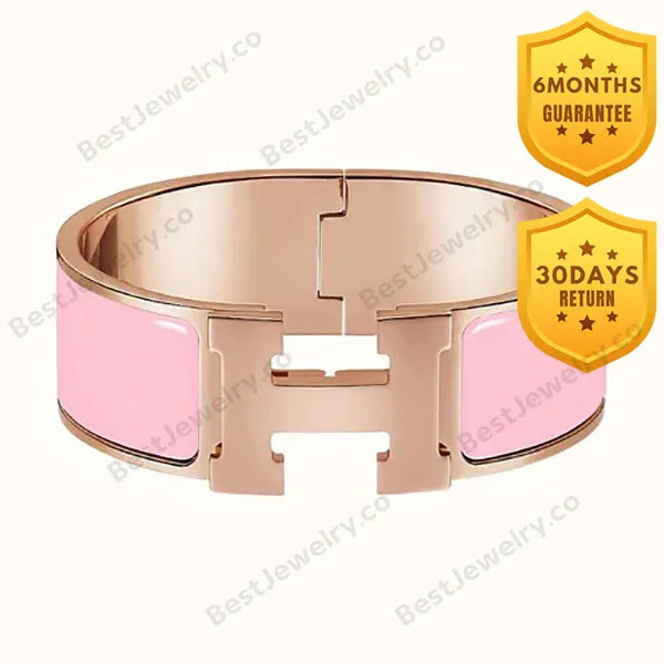 H Bracelet 18mm Pink Gold