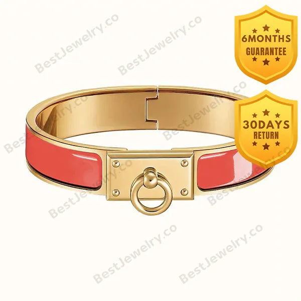 H Ring Lock Bracelet 12mm Red