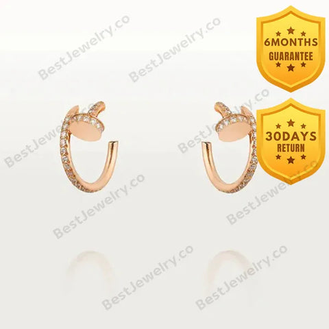 Juste Earrings 12.75mm Pink Gold Diamond