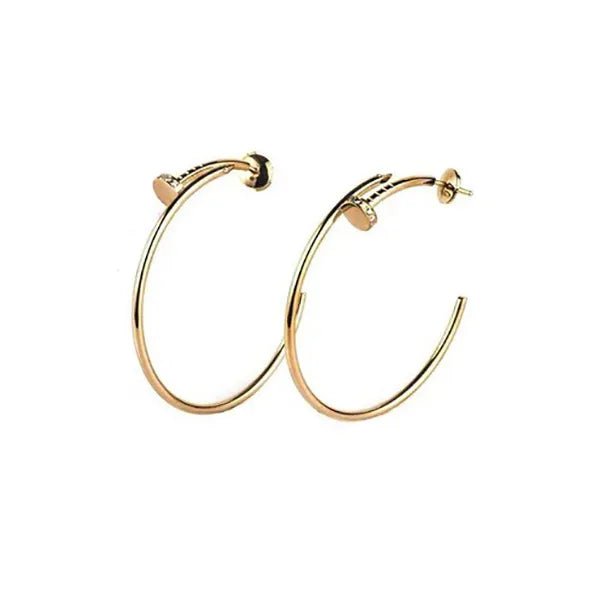 Juste Earrings Gold Diamonds 1.8mm