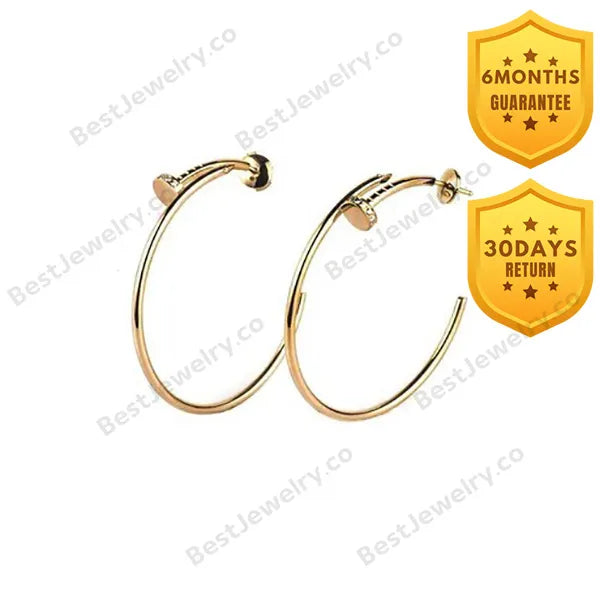 Juste Earrings Gold Diamonds 1.8mm