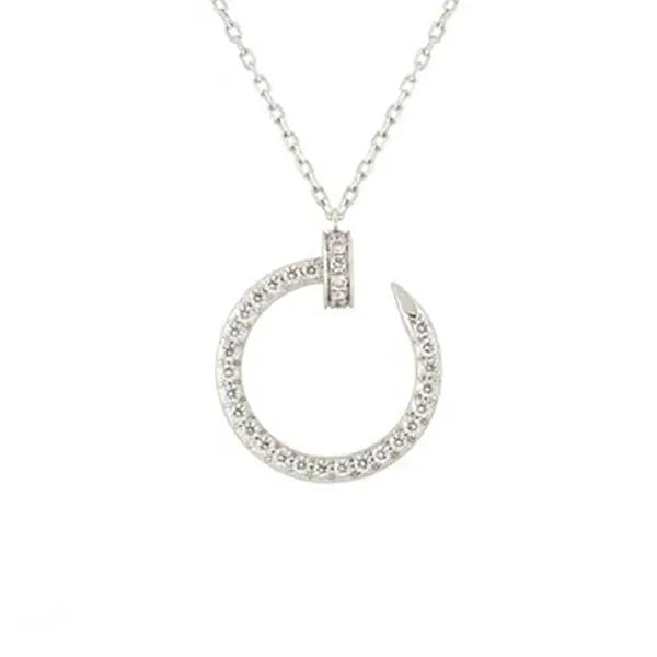 Juste Necklace Silver Diamonds