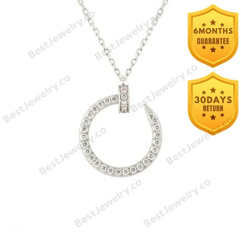 Juste Necklace Silver Diamonds