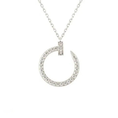 Juste Necklace Silver Diamonds