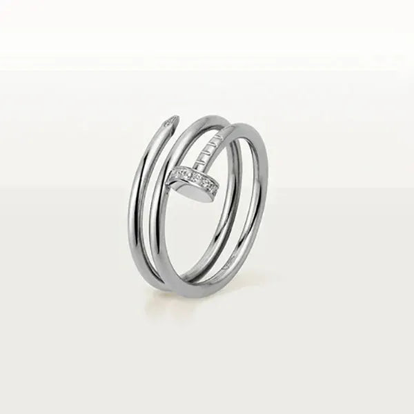 Juste Ring 1.8mm Silver Double Row Diamonds