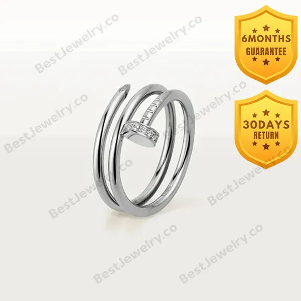 Juste Ring 1.8mm Silver Double Row Diamonds