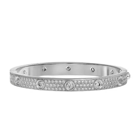 Love Bracelet 6.1mm Diamond-Paved 10 Big Diamonds