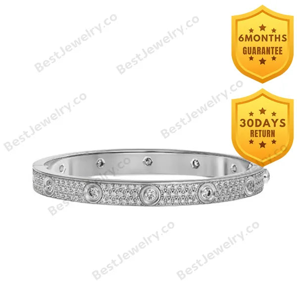 Love Bracelet 6.1mm Diamond-Paved 10 Big Diamonds