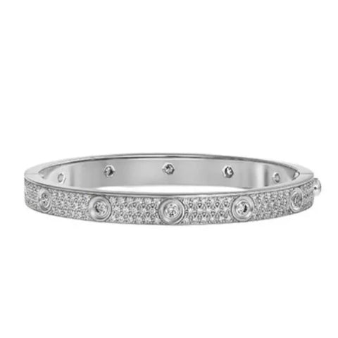 Love Bracelet 6.1mm Diamond-Paved 10 Big Diamonds