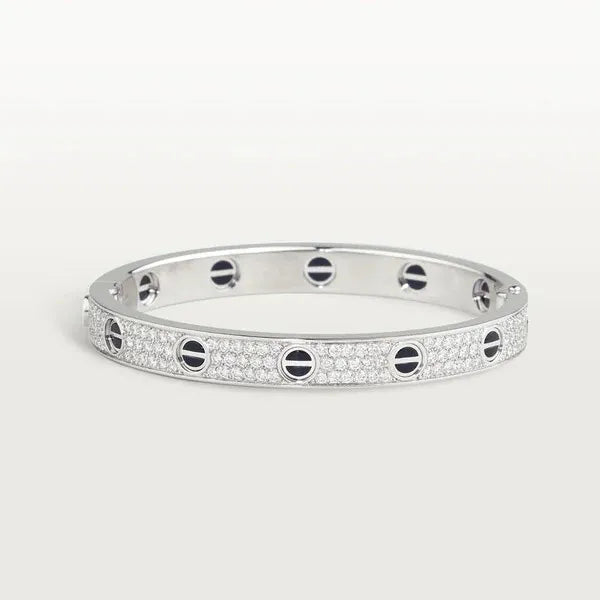 Love Bracelet 6.1mm Diamond-Paved Ceramic