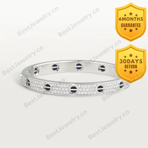 Love Bracelet 6.1mm Diamond-Paved Ceramic