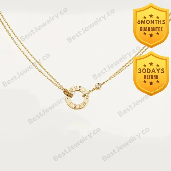 Love Necklace 16mm 2 Diamonds