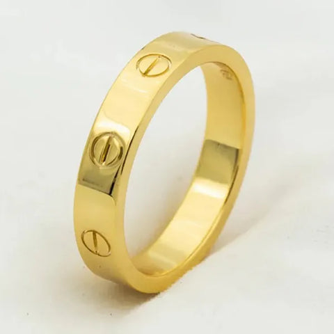 Love Ring 4mm 1 Diamond Gold