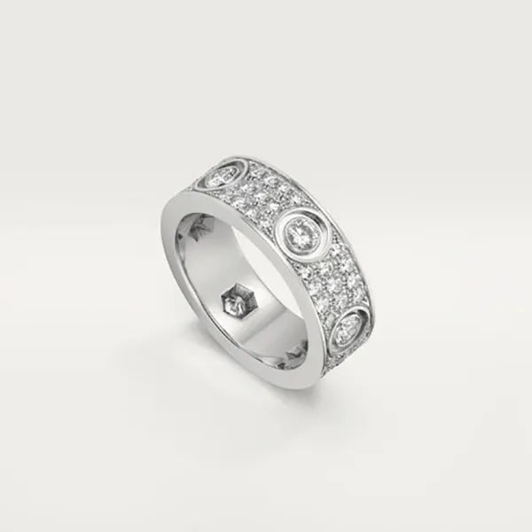 Love Ring 5.5mm Diamonds Paved